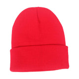 Maxbell Knitted Hat Beanie Warm Hat Adults Cold Weather Hat for Camping Cycling Red