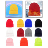 Maxbell Knitted Hat Beanie Warm Hat Adults Cold Weather Hat for Camping Cycling Red