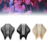 Maxbell 1920S Retro Sequin Beaded Shawl Long Fringed Evening Cape for Banquet Party Black