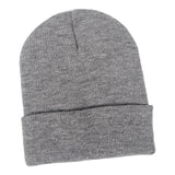 Maxbell Knitted Hat Beanie Warm Hat Adults Cold Weather Hat for Camping Cycling Gray