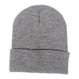 Maxbell Knitted Hat Beanie Warm Hat Adults Cold Weather Hat for Camping Cycling Gray