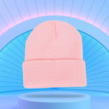 Maxbell Knitted Hat Beanie Warm Hat Adults Cold Weather Hat for Camping Cycling Pink