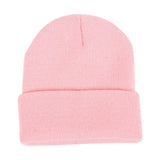 Maxbell Knitted Hat Beanie Warm Hat Adults Cold Weather Hat for Camping Cycling Pink