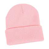 Maxbell Knitted Hat Beanie Warm Hat Adults Cold Weather Hat for Camping Cycling Pink