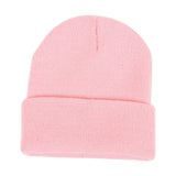 Maxbell Knitted Hat Beanie Warm Hat Adults Cold Weather Hat for Camping Cycling Pink