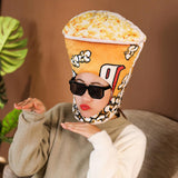 Maxbell Cute Plush Popcorn Hat for Adults Kids Party Hats Festival Dress up Hat