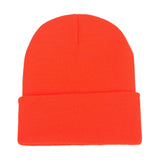 Maxbell Knitted Hat Beanie Warm Hat Adults Cold Weather Hat for Camping Cycling Orange