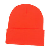 Maxbell Knitted Hat Beanie Warm Hat Adults Cold Weather Hat for Camping Cycling Orange