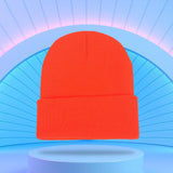 Maxbell Knitted Hat Beanie Warm Hat Adults Cold Weather Hat for Camping Cycling Orange