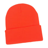 Maxbell Knitted Hat Beanie Warm Hat Adults Cold Weather Hat for Camping Cycling Orange