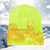 Maxbell Knitted Hat Beanie Warm Hat Adults Cold Weather Hat for Camping Cycling Bright Yellow