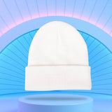 Maxbell Knitted Hat Beanie Warm Hat Adults Cold Weather Hat for Camping Cycling White