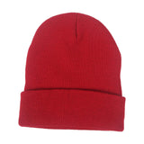 Maxbell Knitted Hat Beanie Warm Hat Adults Cold Weather Hat for Camping Cycling Rose Red