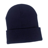 Maxbell Knitted Hat Beanie Warm Hat Adults Cold Weather Hat for Camping Cycling Dark Blue