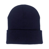 Maxbell Knitted Hat Beanie Warm Hat Adults Cold Weather Hat for Camping Cycling Dark Blue