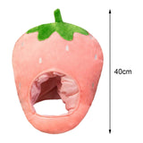 Maxbell Soft Strawberry Hat Decor Cartoon Headgear for Holiday Halloween Party