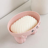 Maxbell Soap Holder Soap Dish No Slip Travel Soap Box for Bathroom Home Countertop Pink