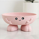 Maxbell Soap Holder Soap Dish No Slip Travel Soap Box for Bathroom Home Countertop Pink