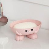 Maxbell Soap Holder Soap Dish No Slip Travel Soap Box for Bathroom Home Countertop Pink