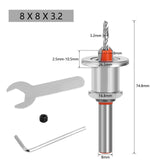 Maxbell Woodworking Drill Bit Countersink Adjustable Round Shank Steel for Drilling 3.2mm