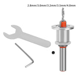 Maxbell Woodworking Drill Bit Countersink Adjustable Round Shank Steel for Drilling 2.8mm