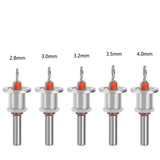 Maxbell Woodworking Drill Bit Countersink Adjustable Round Shank Steel for Drilling 2.8mm