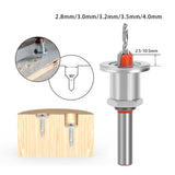 Maxbell Woodworking Drill Bit Countersink Adjustable Round Shank Steel for Drilling 2.8mm