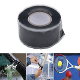 Maxbell Silicone Tape Self Fusing Sticker for Automotive Wiring Harnesses Countertop Black