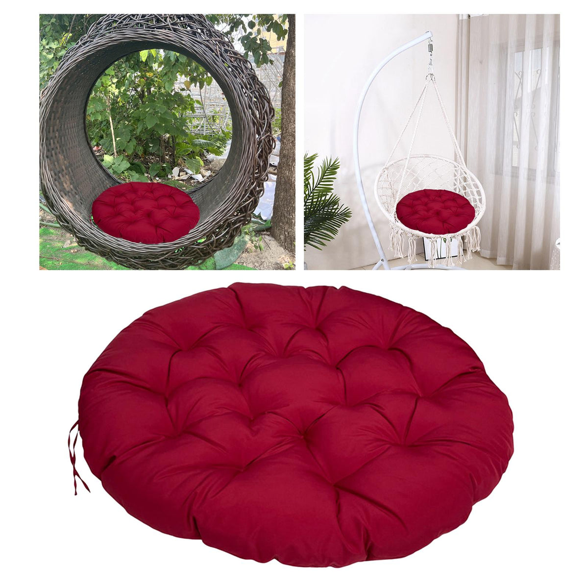 Maxbell Patio Hanging Egg Chair Pad Removable for Rocking Chair Indoor Outdoor
