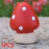 Maxbell Adorable Red Mushroom Photo Props Fish Tank Fairy Garden Accessories Small