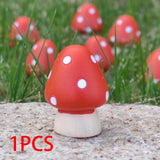 Maxbell Adorable Red Mushroom Photo Props Fish Tank Fairy Garden Accessories Small