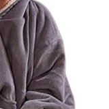 Maxbell Blanket Hoodie Sweatshirt Wearable Soft Oversized Sherpa for Adult grey