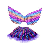 Maxbell Girls Butterfly Wing Costume Fancy Dress up Fairy Cosplay for Photo Props Purple
