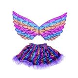 Maxbell Girls Butterfly Wing Costume Fancy Dress up Fairy Cosplay for Photo Props Purple