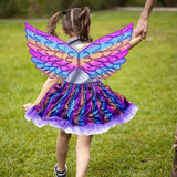 Maxbell Girls Butterfly Wing Costume Fancy Dress up Fairy Cosplay for Photo Props Purple