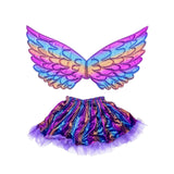 Maxbell Girls Butterfly Wing Costume Fancy Dress up Fairy Cosplay for Photo Props Purple
