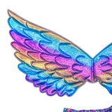 Maxbell Girls Butterfly Wing Costume Fancy Dress up Fairy Cosplay for Photo Props Blue