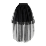 Maxbell Womens Tulle Skirt Layered MIDI Skirt Party Adult Stage Performance Wedding Black