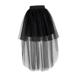 Maxbell Womens Tulle Skirt Layered MIDI Skirt Party Adult Stage Performance Wedding Black