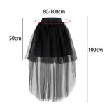 Maxbell Womens Tulle Skirt Layered MIDI Skirt Party Adult Stage Performance Wedding Black