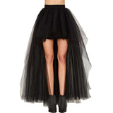 Maxbell Womens Tulle Skirt Layered MIDI Skirt Party Adult Stage Performance Wedding Black