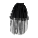 Maxbell Womens Tulle Skirt Layered MIDI Skirt Party Adult Stage Performance Wedding Black