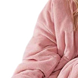 Maxbell Blanket Hoodie Sweatshirt Wearable Soft Oversized Sherpa for Adult red