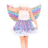Maxbell Girls Butterfly Wing Costume Fancy Dress up Fairy Cosplay for Photo Props Pink