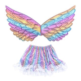 Maxbell Girls Butterfly Wing Costume Fancy Dress up Fairy Cosplay for Photo Props Pink