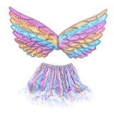 Maxbell Girls Butterfly Wing Costume Fancy Dress up Fairy Cosplay for Photo Props Pink