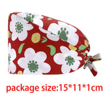 Maxbell Stylish Bouffant Hat Sweatband Nursing Headcover Printing Odontology Hat style D