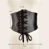 Maxbell Punk Womens Waist Belt Ladies Girls Underbust Wide Elastic Corset Belt
