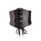 Maxbell Punk Womens Waist Belt Ladies Girls Underbust Wide Elastic Corset Belt