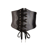 Maxbell Punk Womens Waist Belt Ladies Girls Underbust Wide Elastic Corset Belt